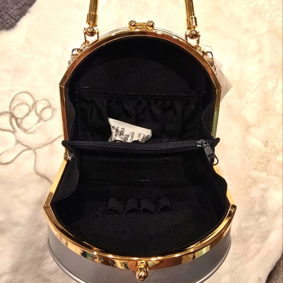 Stainless Brushed Silver & Gold Crossbody Bag - Picture 5 of 9